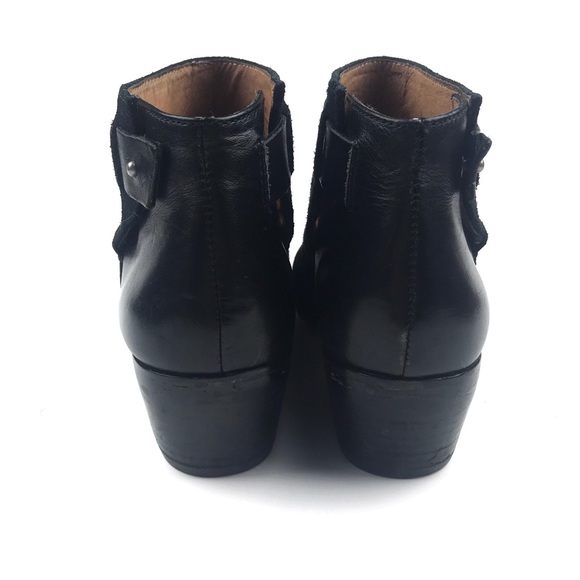Madewell | Black Charley Collard Stud Ankle Bootie - Picture 3 of 7